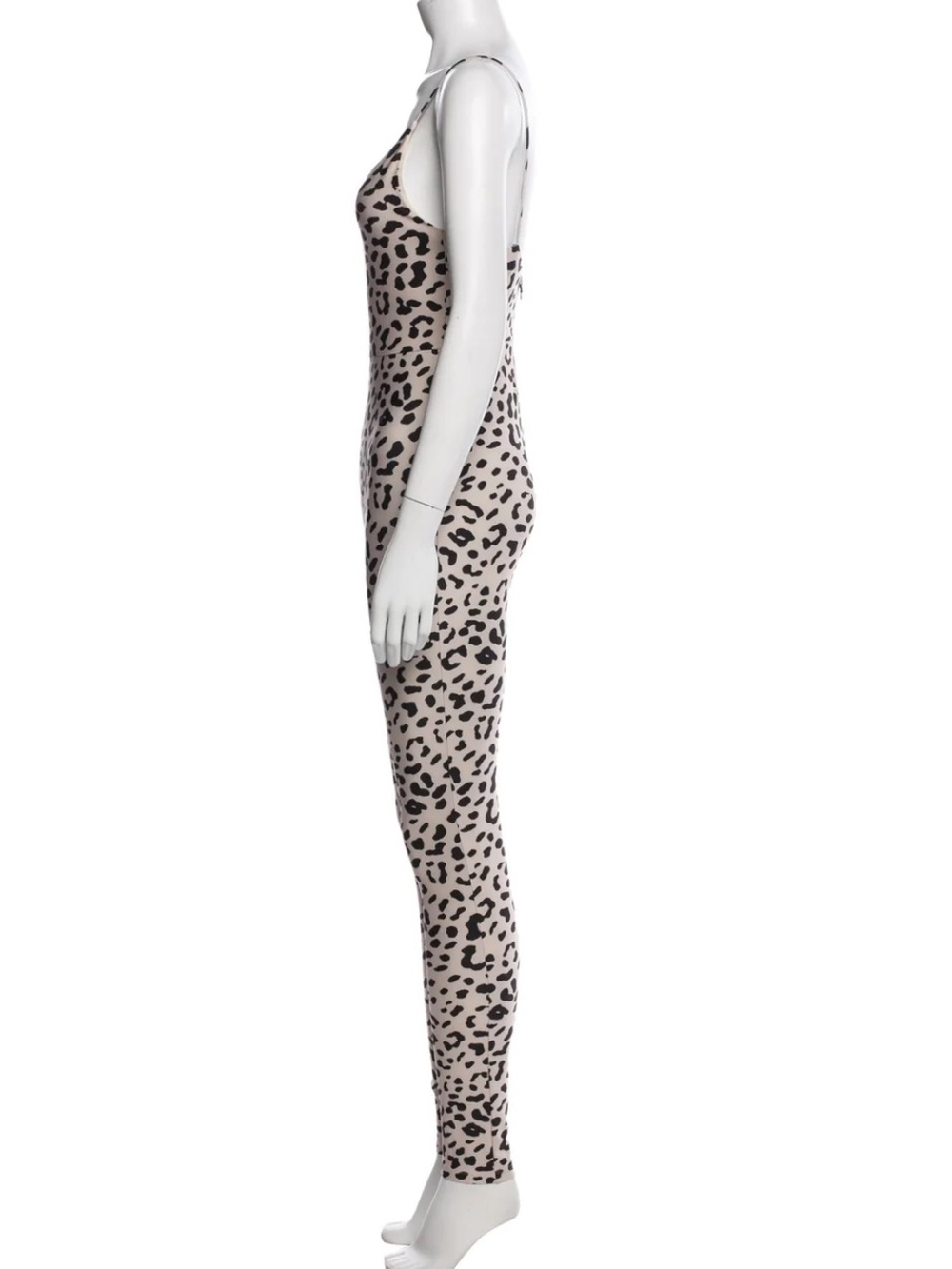 Alice + Olivia Animal Print Scoop Neck Jumpsuit Catsuit - Picture 4 of 13